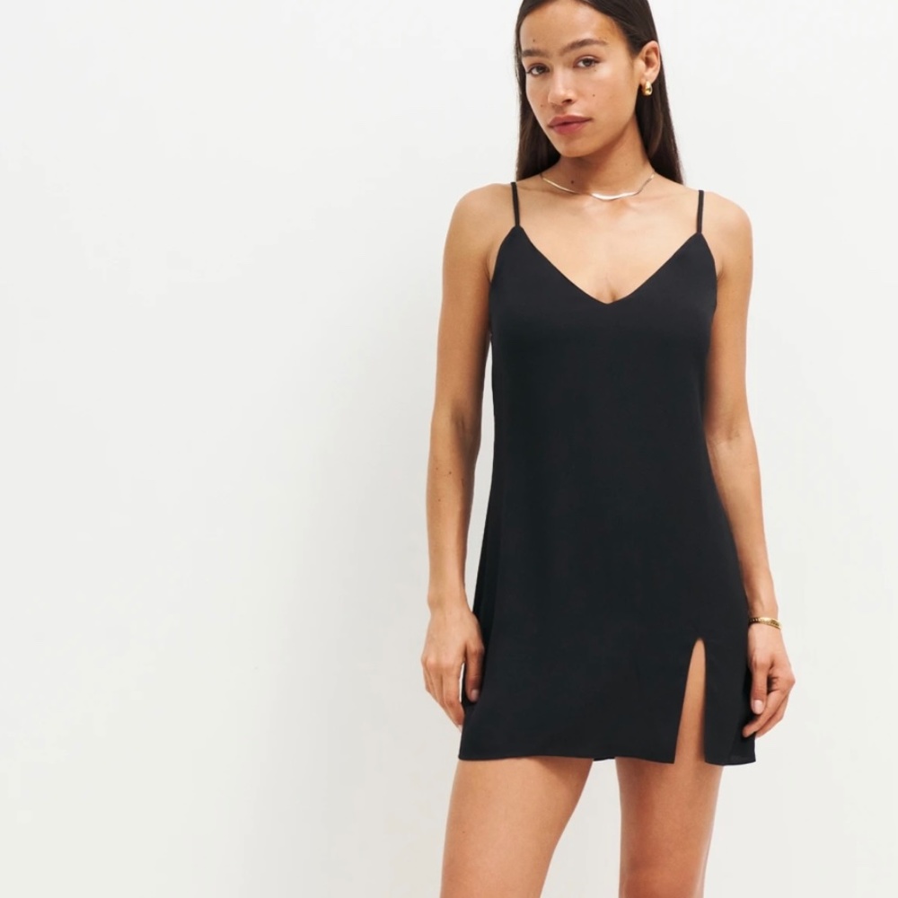 Reformation Marlowe dress black S